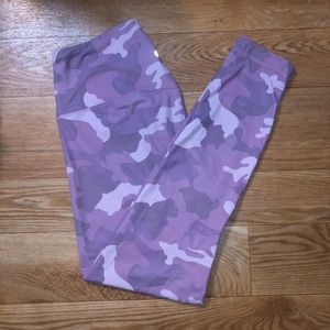 Pink & purple camo leggings